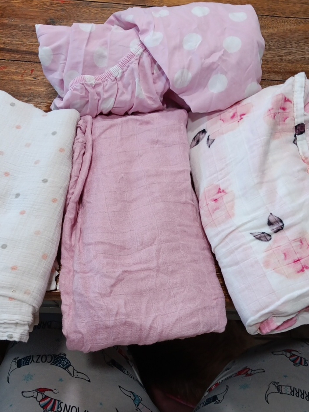 Babies Soft Pink Cotton Muslin Bedding Set - Baby Blankets And Crib Sheet
